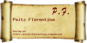 Peitz Florentina névjegykártya